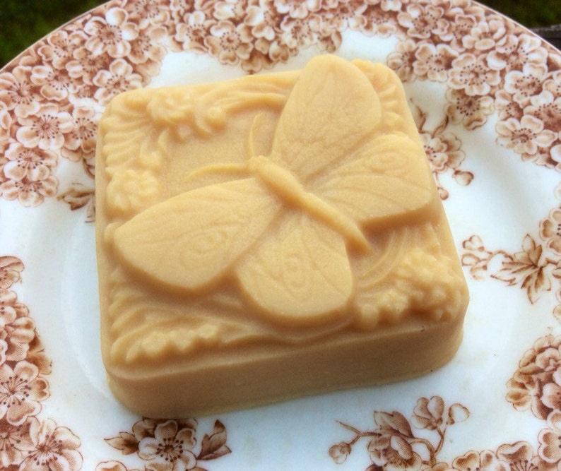 Butterfly Handcrafted French Milled Goat Milk Gift Soap for Gardener image 1