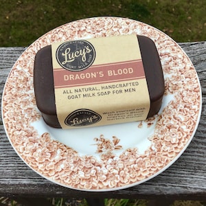 Dragon's Blood French Milled Goat Milk Soap Bath Bar for Men