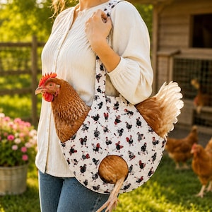 Chicken Carrier Bag Sewing Pattern PDF | Hen Sling Pattern | Poultry Transport Tote Bag DIY | Instant Download | A0 A4 US Letter
