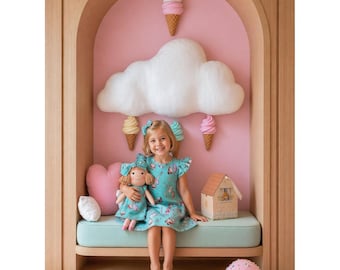 Girls Ballet Dress & Matching Doll Set – Handmade Cotton, Nina