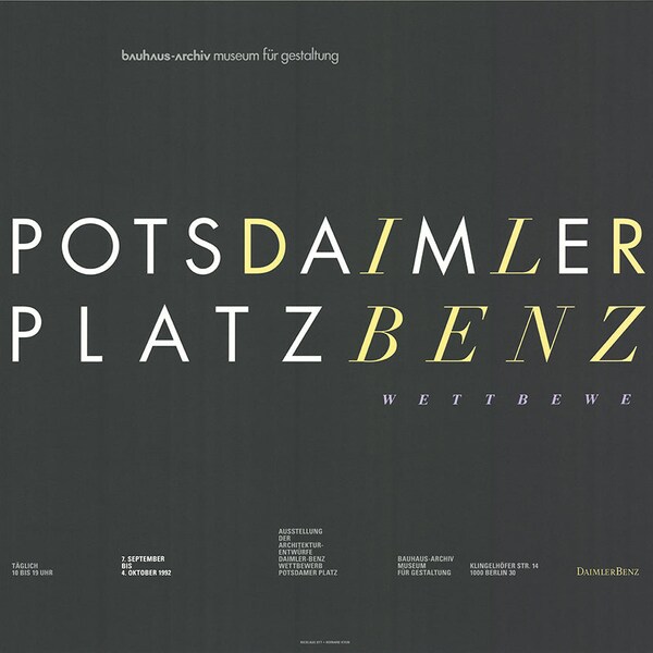 NICOLAUS OTT Potsdamer Platz Benz Wettbewerb, 1992