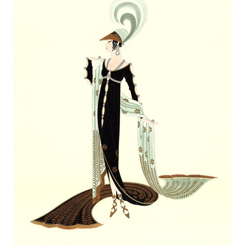イタリア製 額装付き◾️ERTE / EMERALD NIGHT アートポスター