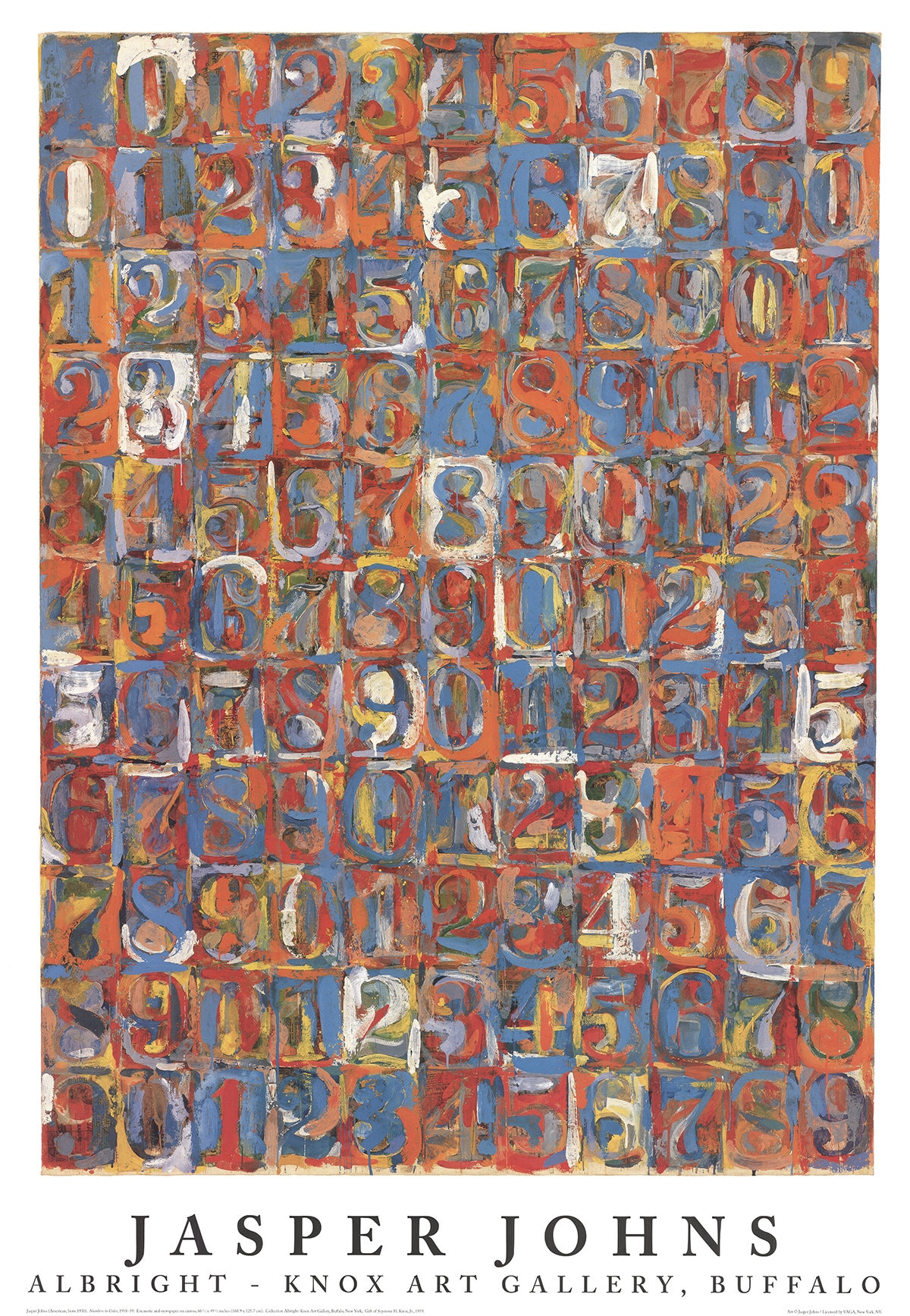 JASPER JOHNS Numbers in Color 39.5 X 27.5 Poster Etsy