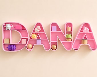 Étagère personnalisée avec lettres : Décoration murale personnalisée pour chambre d'enfant, décoration avec le prénom de l'enfant