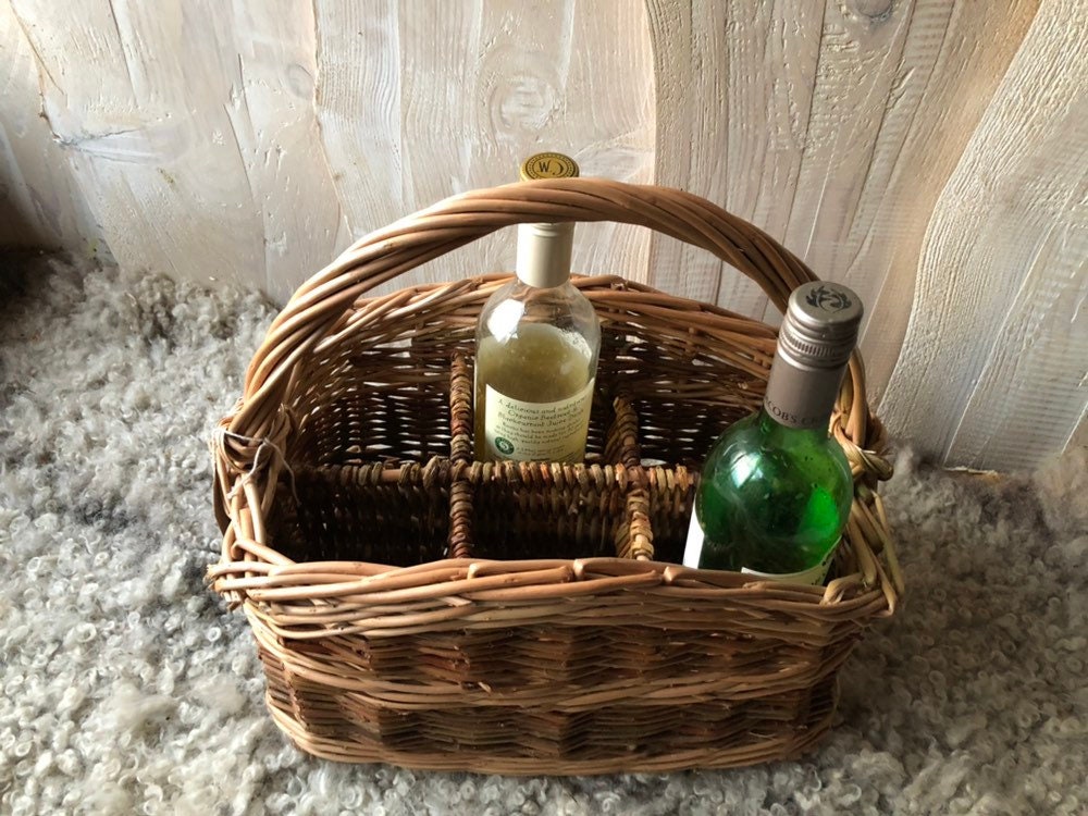 Willow wine carrying basket for 6 bottles . — Naturally Useful