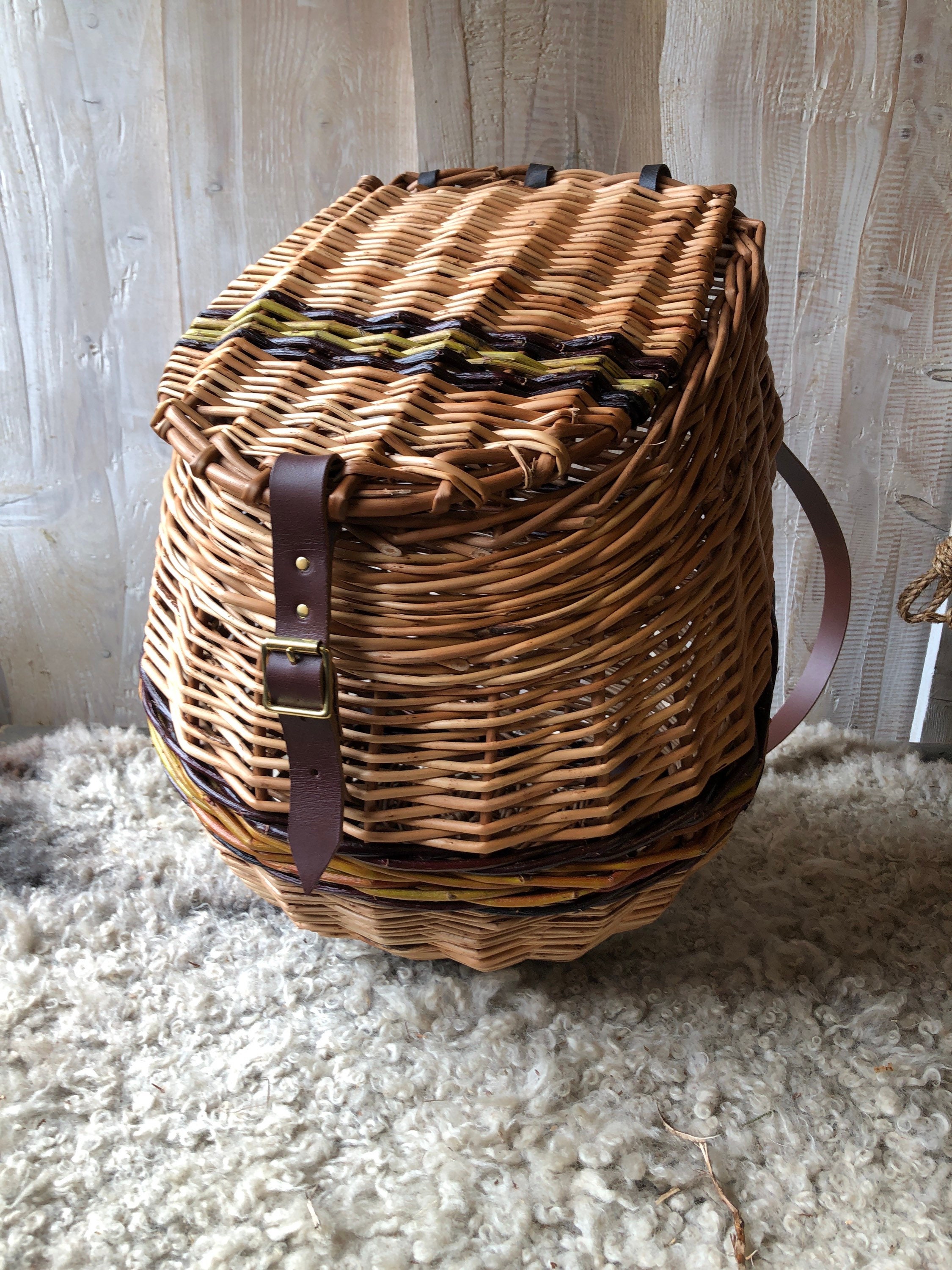 Wicker back pack Etsy
