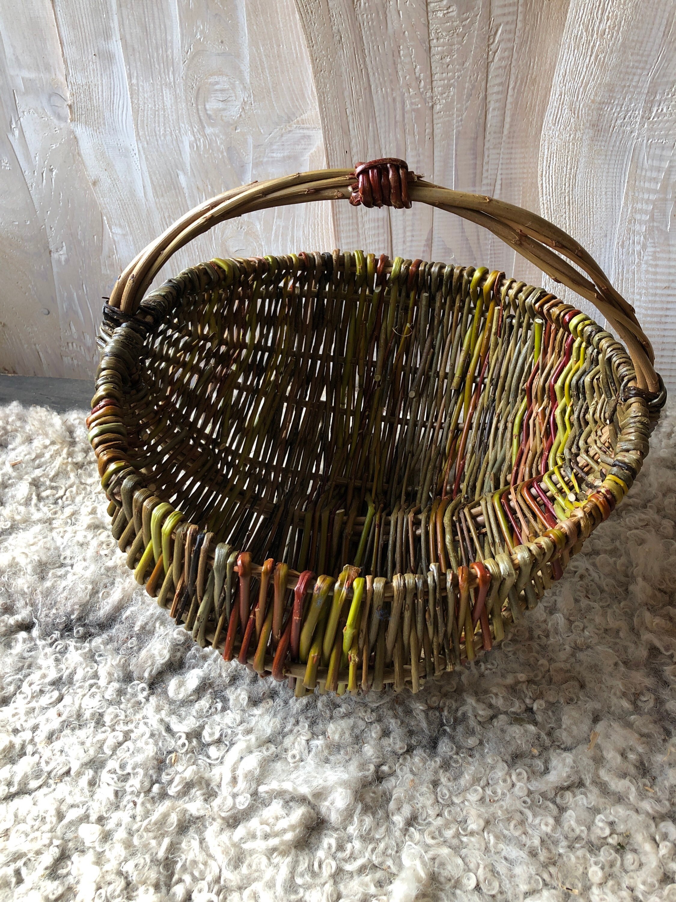Frame Foraging basket, hand made from Scottish Willow — Naturally Useful