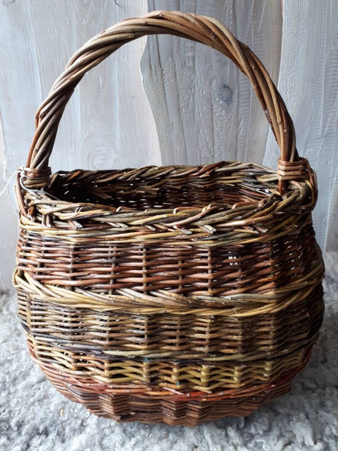 Willow handbag in 5 different coloured willows. Etsy