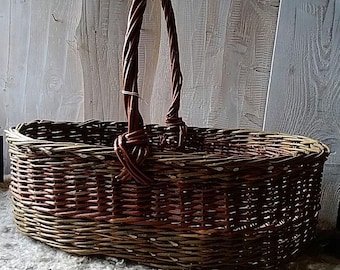 Grand panier à nourriture ovale en saule