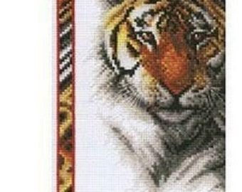 Tiger Cross Stitch Kit by Janlynn. big cat, wildlife kit, animal design