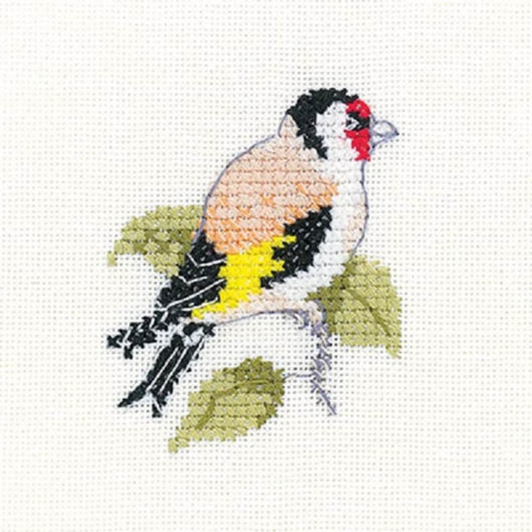 Goldfinch Cross Stitch Kit From Heritage Craft Little Friends on 14ct