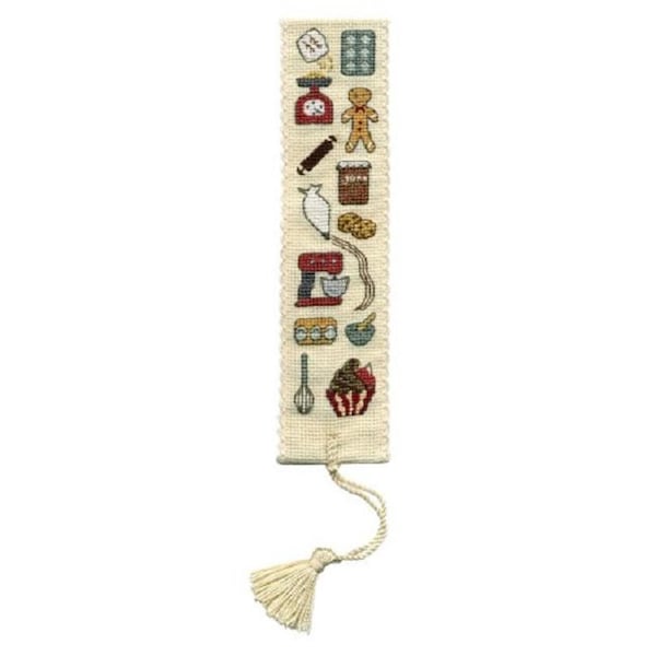 Baking Cross Stitch Bookmark Kit, Counted Cross Stitch Kit from Textile Heritage, cake making kit