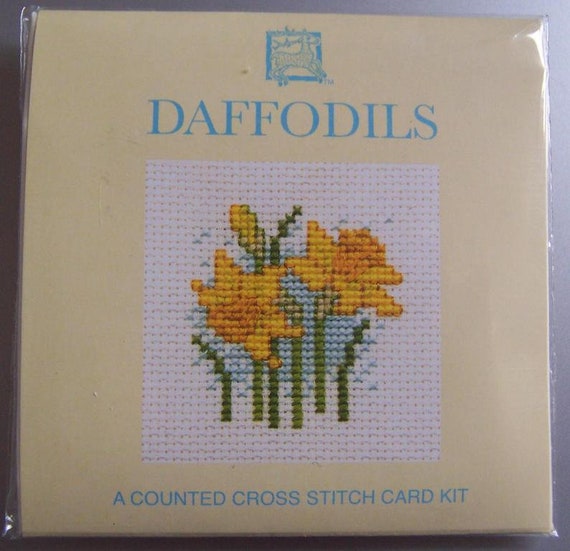 Daffodil and Honeysuckle Bookmark Counted Cross Stitch Kit by