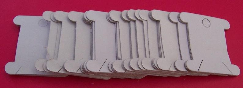 Cardboard Embroidery Thread Bobbins - 50 bobbins per pack , thread ho…