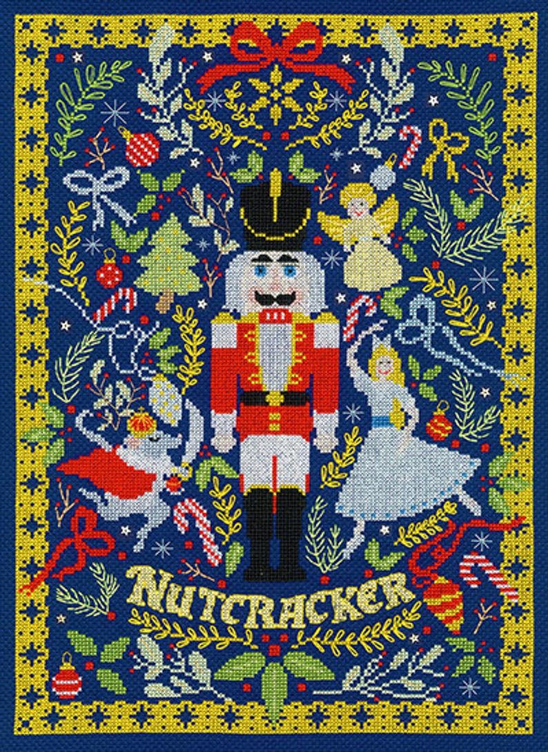 The Christmas Nutcracker Counted Cross Stitch Kit by Bothy Etsy
