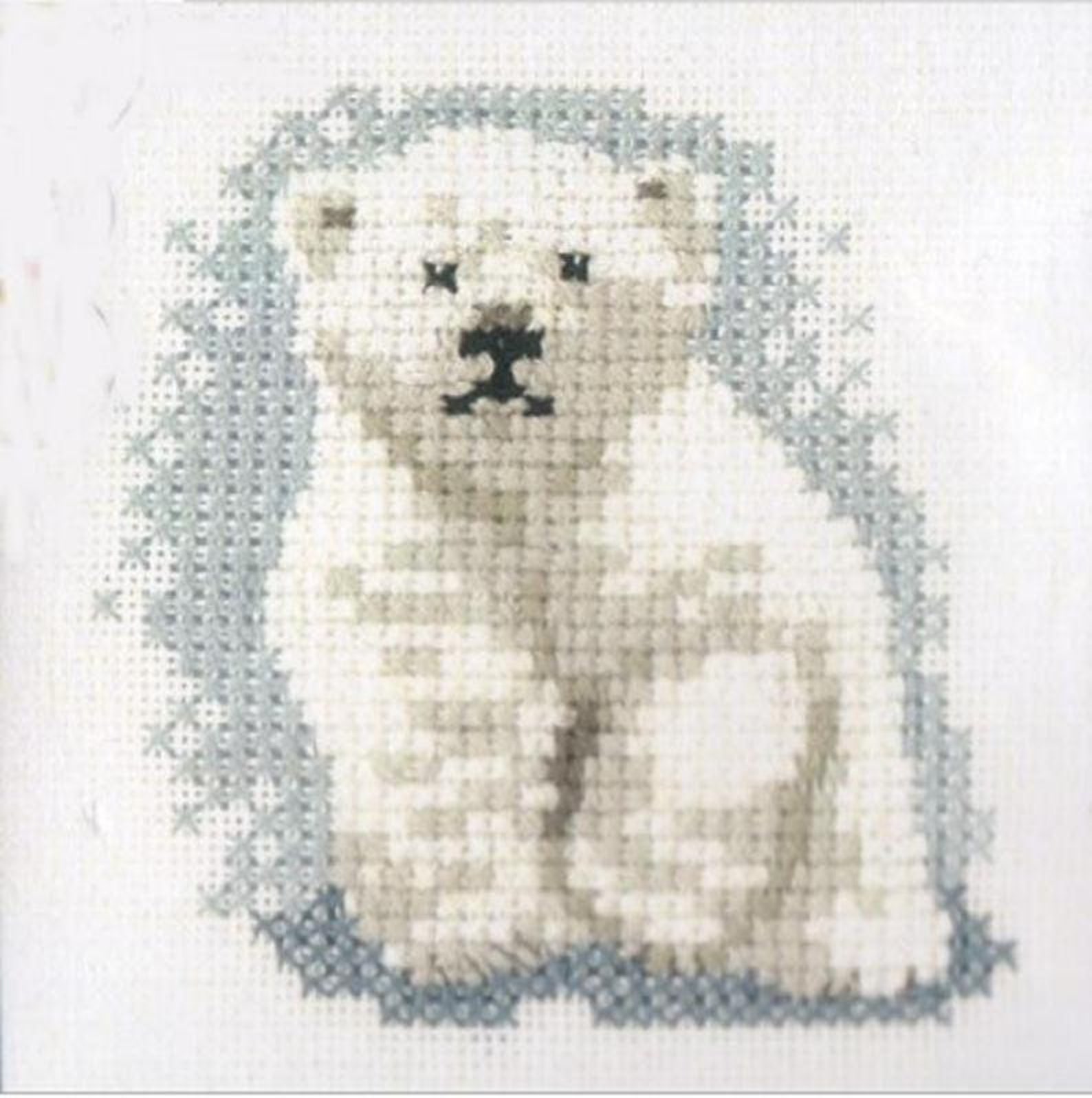 Polar Bear Cross Stitch Kit from Heritage Craft Little Friends Etsy