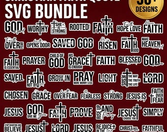 Christian Svg Bundle, Faith Quote Svg, Bible Verse Svg Cricut, Religious Svg Bundle, Jesus Svg, Child of God Svg Cut File