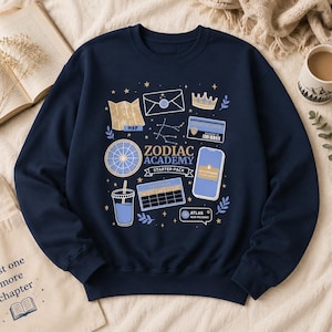 Zodiac Academy Sweatshirt | Zodiac Academy Starter Pack | Fantasy Reader Gift | Bookish Crewneck | Magical Academy Sweatshirt