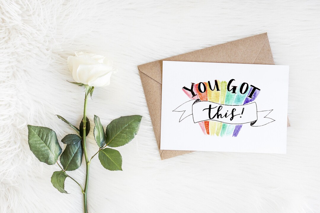 You Got This! Greeting Card - Encouragement Card - Hand Lettered Card ...