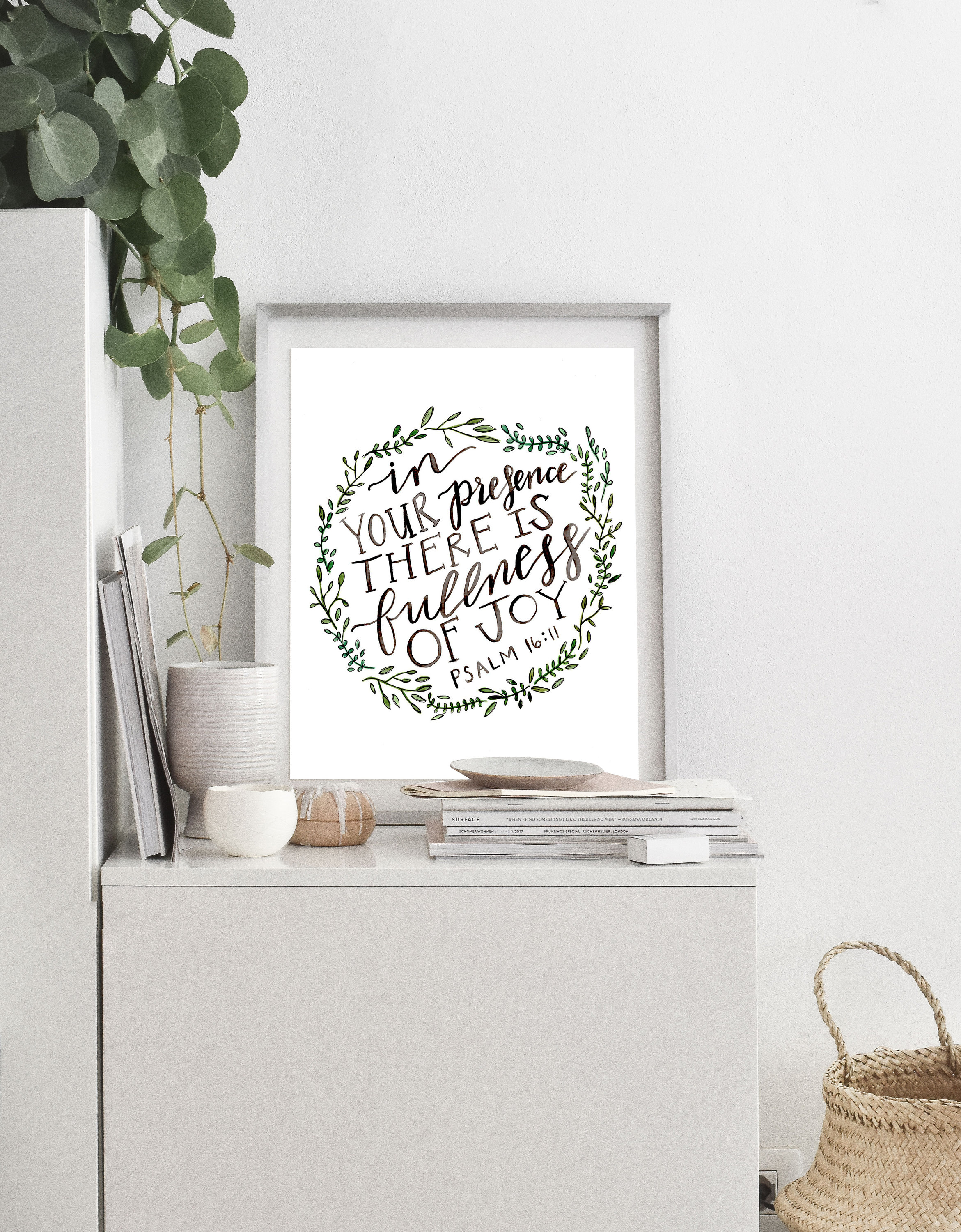 Bible Verse Wall Art, Psalm 16:11, Scripture Wall Art, in Your Presence ...