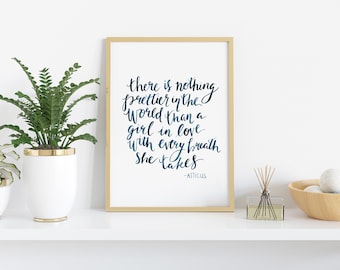 Atticus Quote Print - Atticus Finch Quotes - Minimalist Print - Poetry Quote Print - Strong Women Print - Brush Lettered Artwork