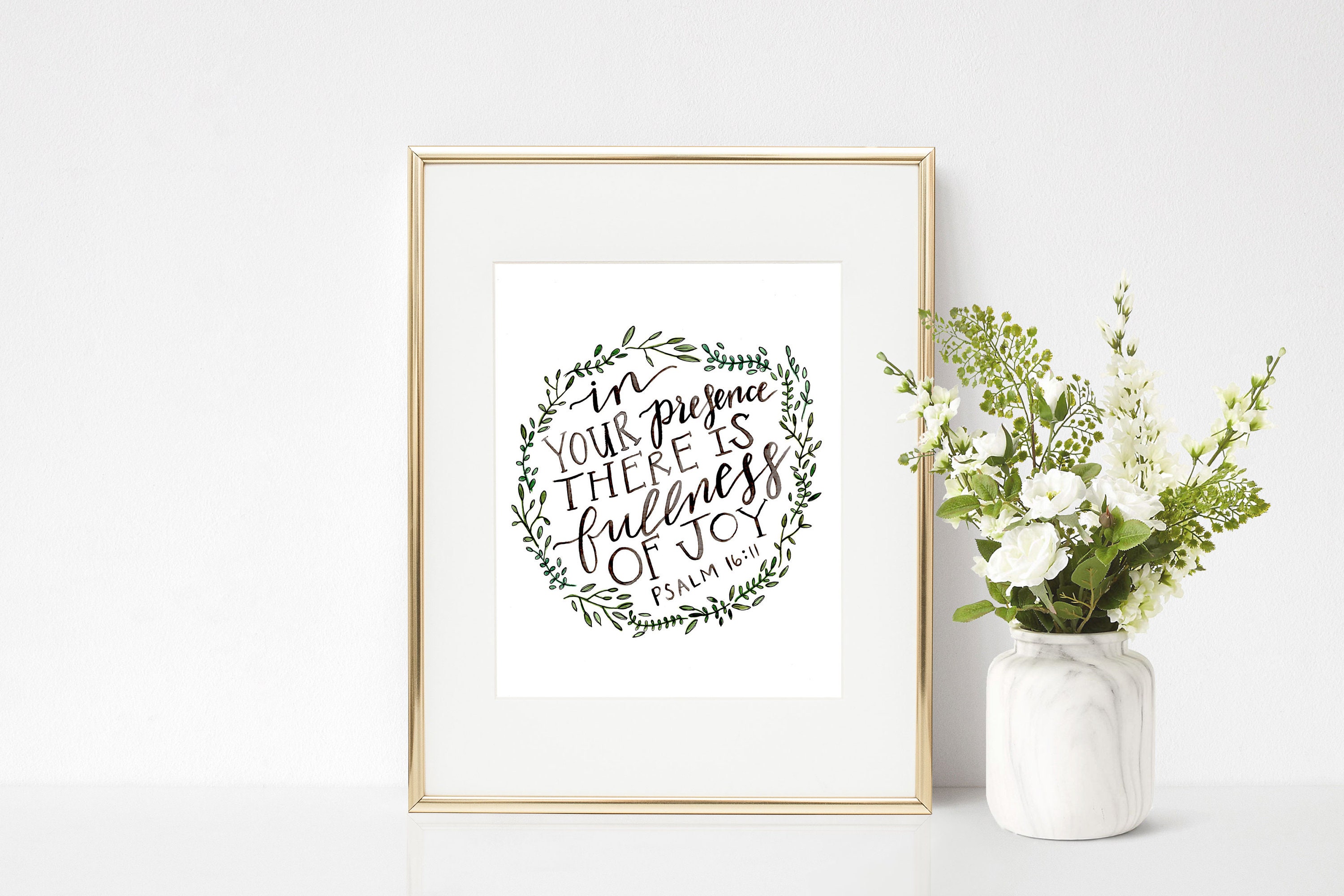 Bible Verse Wall Art, Psalm 16:11, Scripture Wall Art, in Your Presence ...