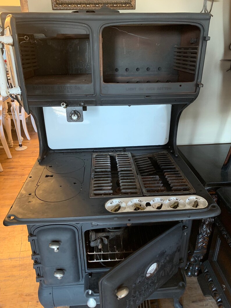 Antique Wood Stove Converted GAS & ELECTRIC Etsy