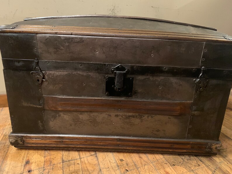 Victorian Arch Top Steamer Trunk Etsy
