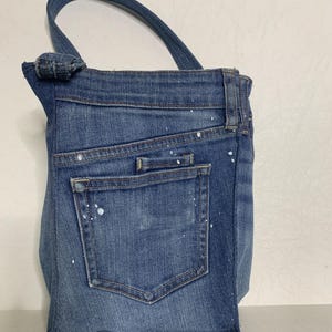 Monedero de mezclilla, bolso de mezclilla, bolso de mano, bolsos para mujeres, bolso de mezclilla azul reciclado, bolso de hombro de mezclilla