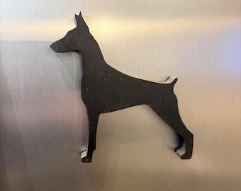 Doberman, Doberman Pinscher Magnet, Doberman Silhouette,  Wood Doberman, Refrigerator Magnet, Dishwasher Magnet, Dobe Collectible & Gifts