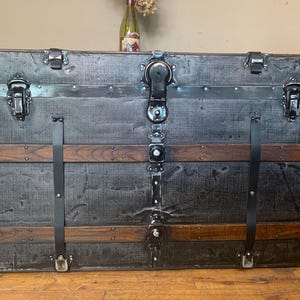 Large antique blanket chest with a clean odor-free wood interior