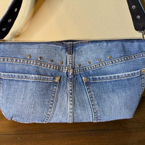 Denim Bag, Denim Purse, Bag, Purse, Blue Jean Shoulder Bag, Denim Shoulder Bag Purse, Single Handle Denim Bag, Shoulder Strap