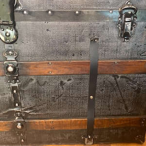 Authentic oversized heritage trunk restored by Angelina Nikon