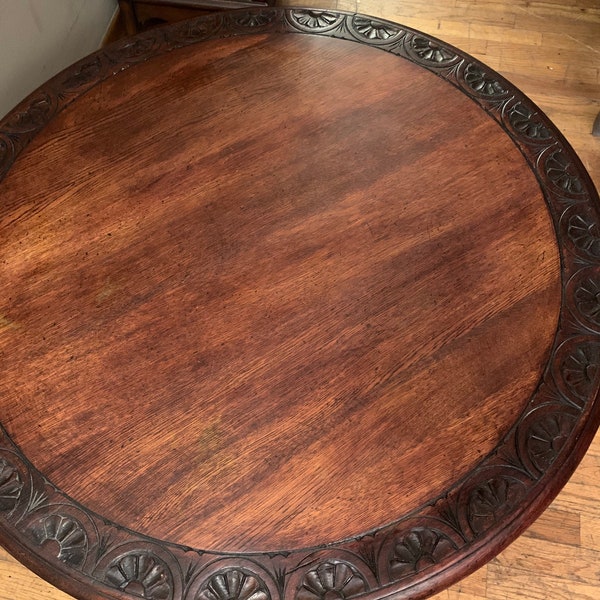 Ethan Allen Round Coffee Table Etsy
