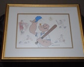 Signed Popeye 16 field sericel by Myron Waldman 344 1000