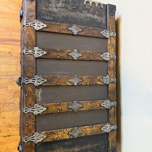 industrial trunk with metal hardware