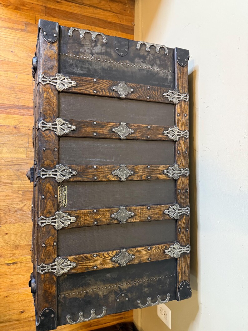 industrial trunk with metal hardware