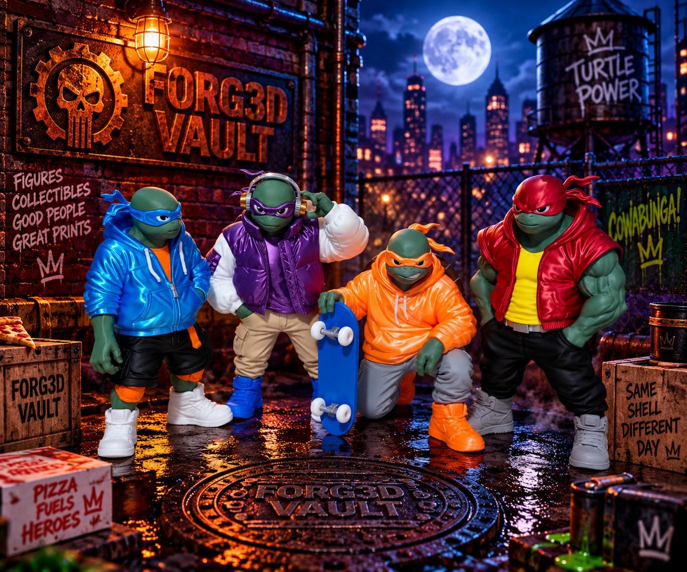 Ninja Turtles 3 D Print - Etsy