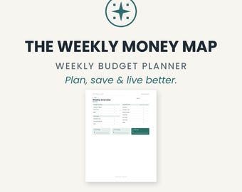 The Weekly Money Map | Weekly Budget Planner Printable, Daily Spending Tracker, Bill & Savings Tracker, US Letter + A4, Instant Download