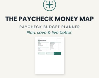 The Paycheck Money Map | Paycheck Budget Planner Printable, Budget by Paycheck, Biweekly Budget, Bill Tracker, US Letter + A4, Download