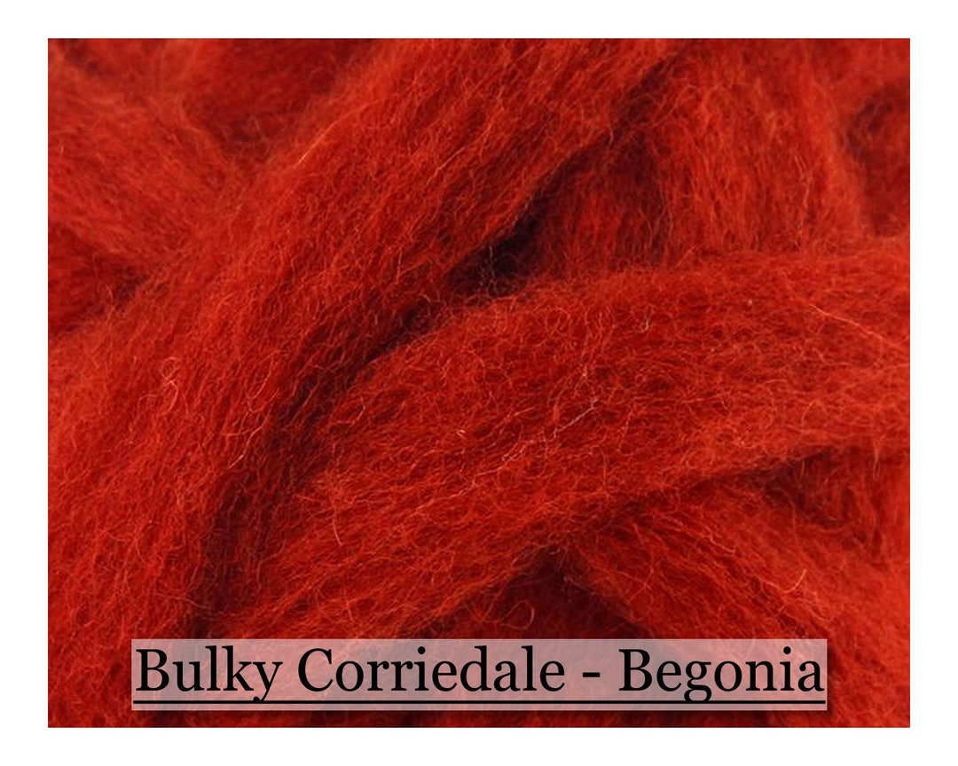 Sliver R Begonia - Corriedale Wool Sliver - Needle Felting - Spinning - Wet ...