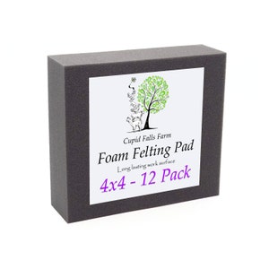 4&quot; x 4&quot; Felting Pad - 2&quot; Thick - 12 Pack - Bulk - Wholesale