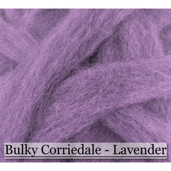 Lavender - Corriedale Wool Sliver -  Needle Felting - Spinning - Wet Felting - Nuno Felting - Wet Felting