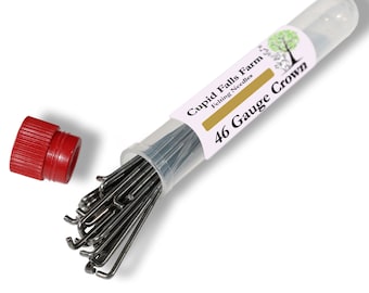 46 Gauge Crown felting needles great for fine work, adding eyebrows, eyelashes and hair on reborn dolls. Packs from 1 to 50 needles.