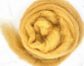 Golden Hound - Corriedale Wool Sliver -  Needle Felting - Spinning - Wet Felting - Nuno Felting - Wet Felting - Pet Palette - 16oz