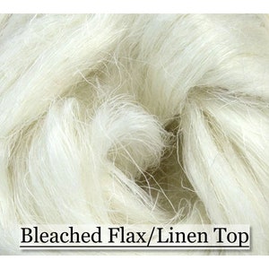 Flax/Linen Top 8 ounces Natural Fiber Undyed Spinning Fiber Blending Fiber Ready To Ship image 2