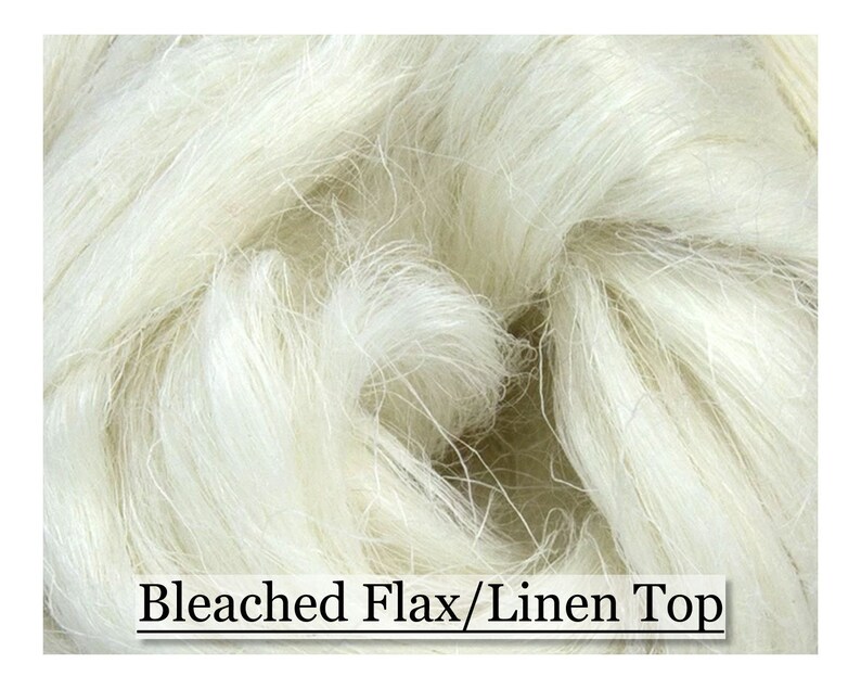 Flax/Linen Top 8 ounces Natural Fiber Undyed Spinning Fiber Blending Fiber Ready To Ship image 2