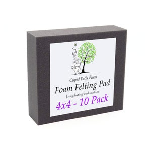 4&quot; x 4&quot; Felting Pad - 2&quot; Thick - 10 Pack - Bulk - Wholesale