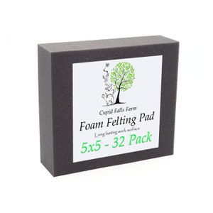 5&quot; x 5&quot; Felting Pad - 2&quot; Thick - 32 Pack - Bulk - Wholesale