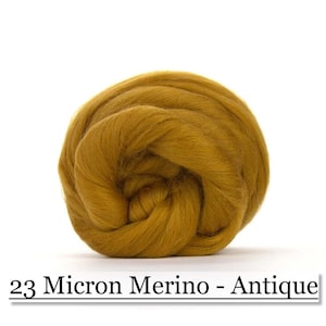 Antique Merino Wool Top - 23 Mic 64&#39;s -  Needle Felting - Spinning - Wet Felting - Nuno Felting - Wet Felting